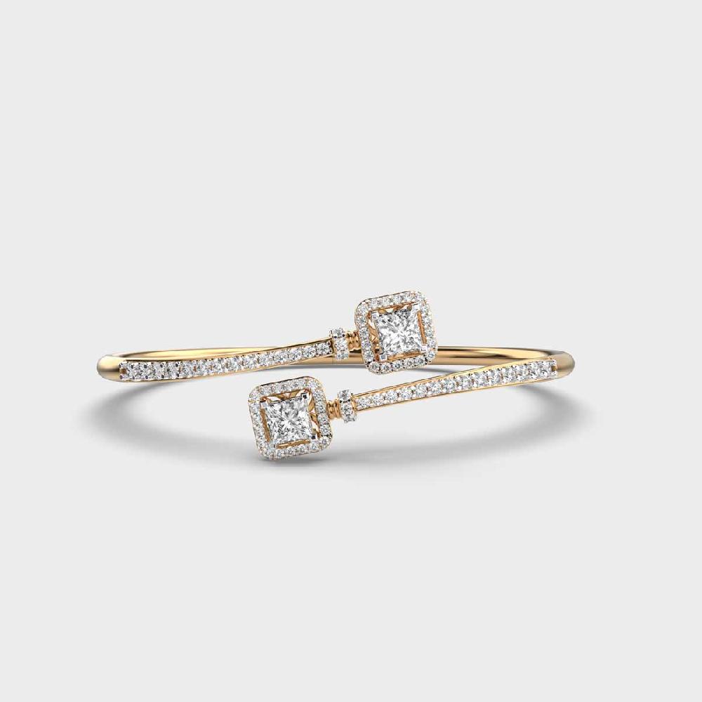 Luxe Harmony 10K Diamond Cuff