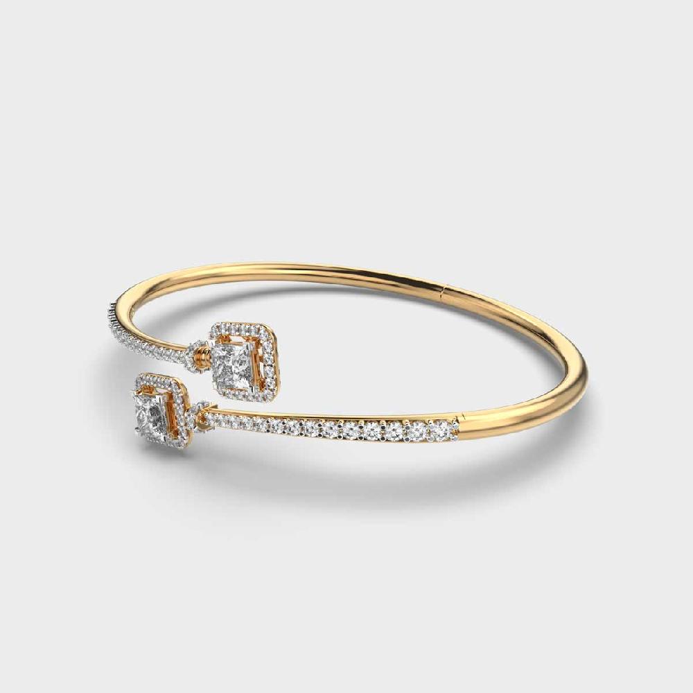 Luxe Harmony 10K Diamond Cuff