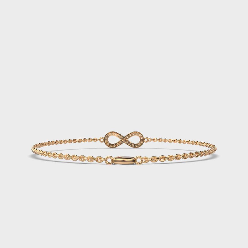 Timeless Allure 10K Diamond Link Bracelet