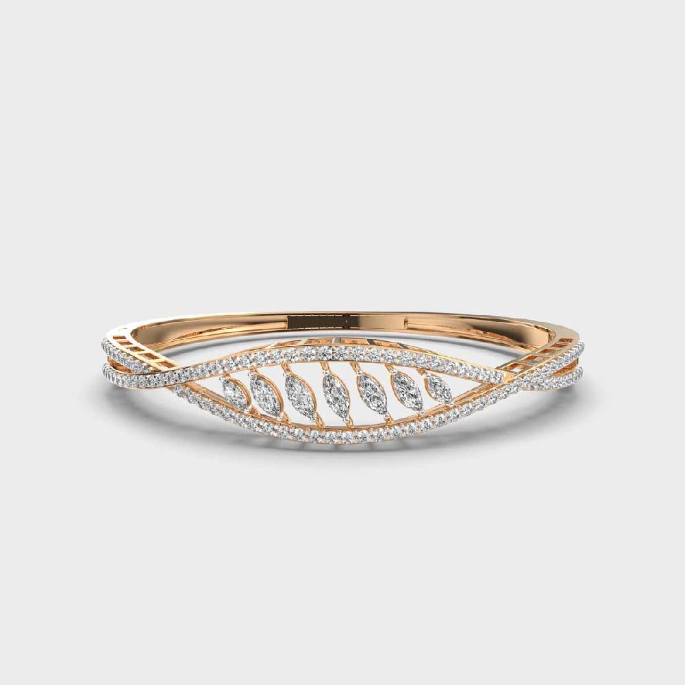 Infinite Glamour 10K Women's Diamond Bangle