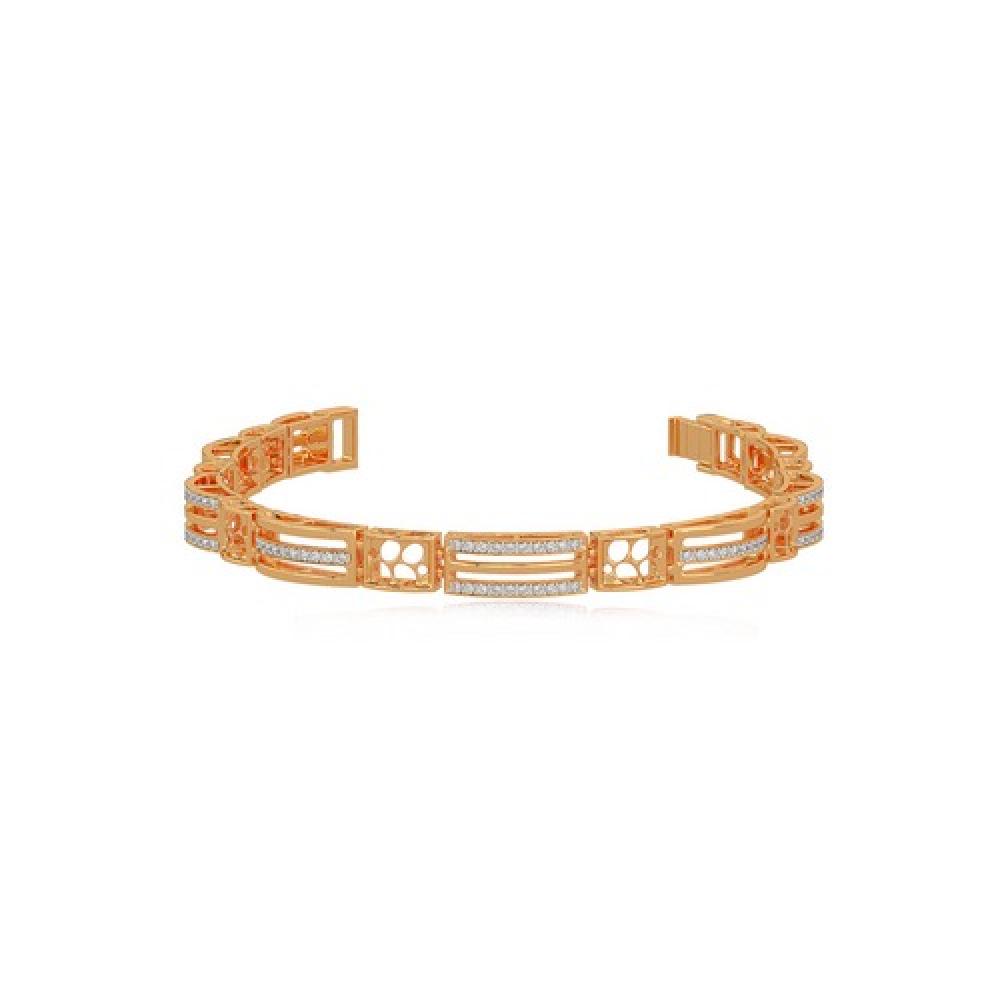 Geometric Diamond Rose Gold Bracelet