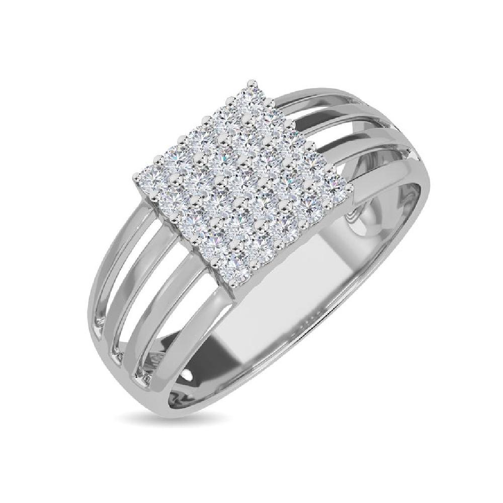 Eternity Line Diamonds and Gold Finger Ring for Men