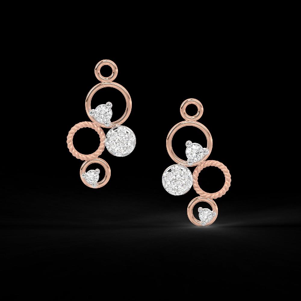 Diamond Earring For Her In Rose Gold