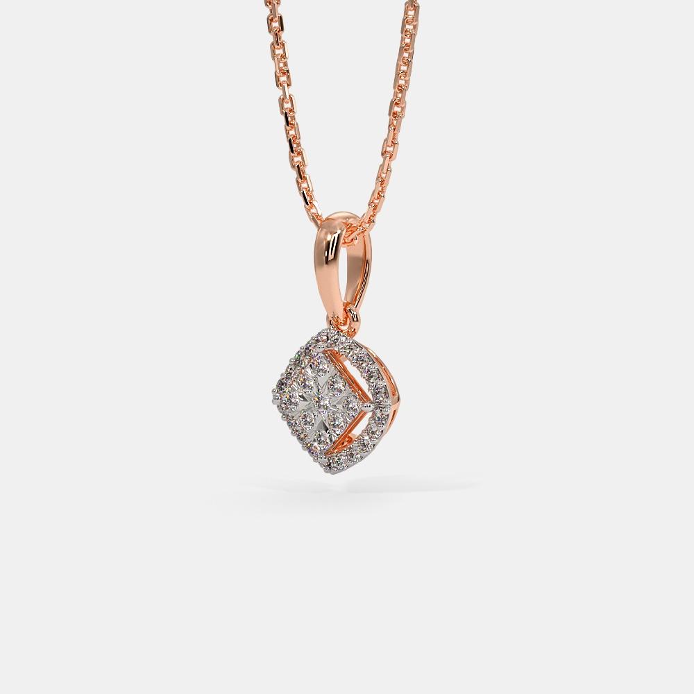 Diamond Pendant In 18Kt Rose Goldwith Diamonds