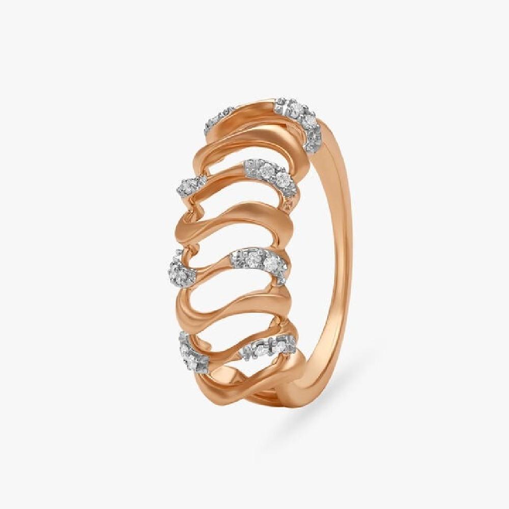 Artsy Spiral Diamond Ring