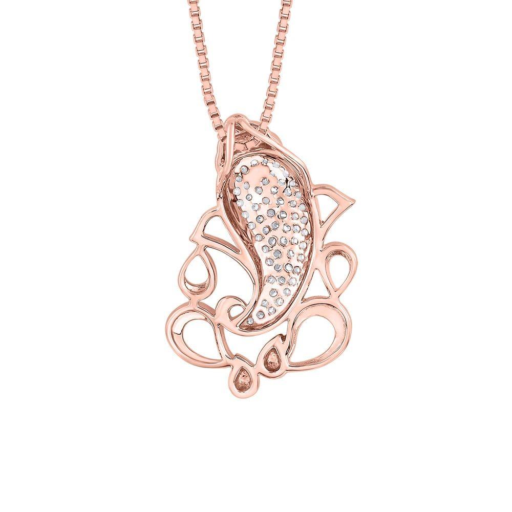 Delicate Ganesha Pendant Crafted in Stunning Diamonds