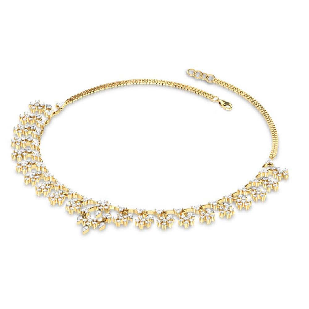 Bell Flower Diamond Necklace