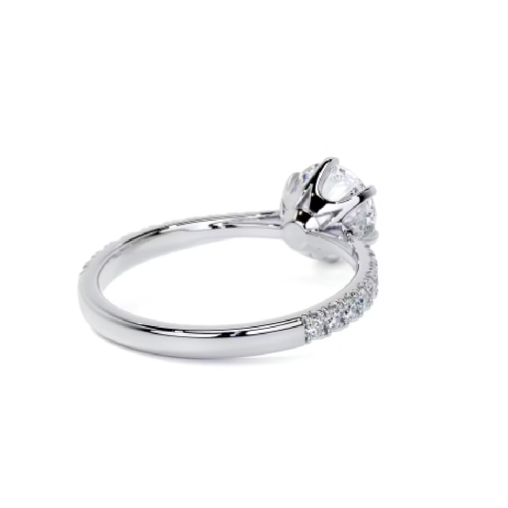 Beaumount Scallop Prong Round CVD Diamond Ring