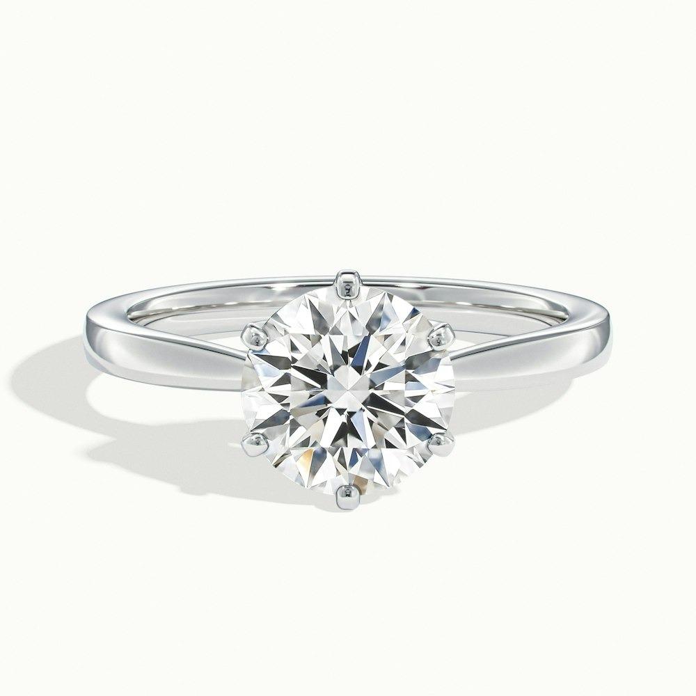 Beaumount Plain Prong Round CVD Diamond Ring