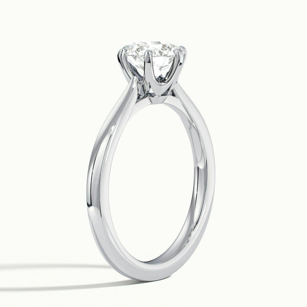 Beaumount Plain Prong Round CVD Diamond Ring