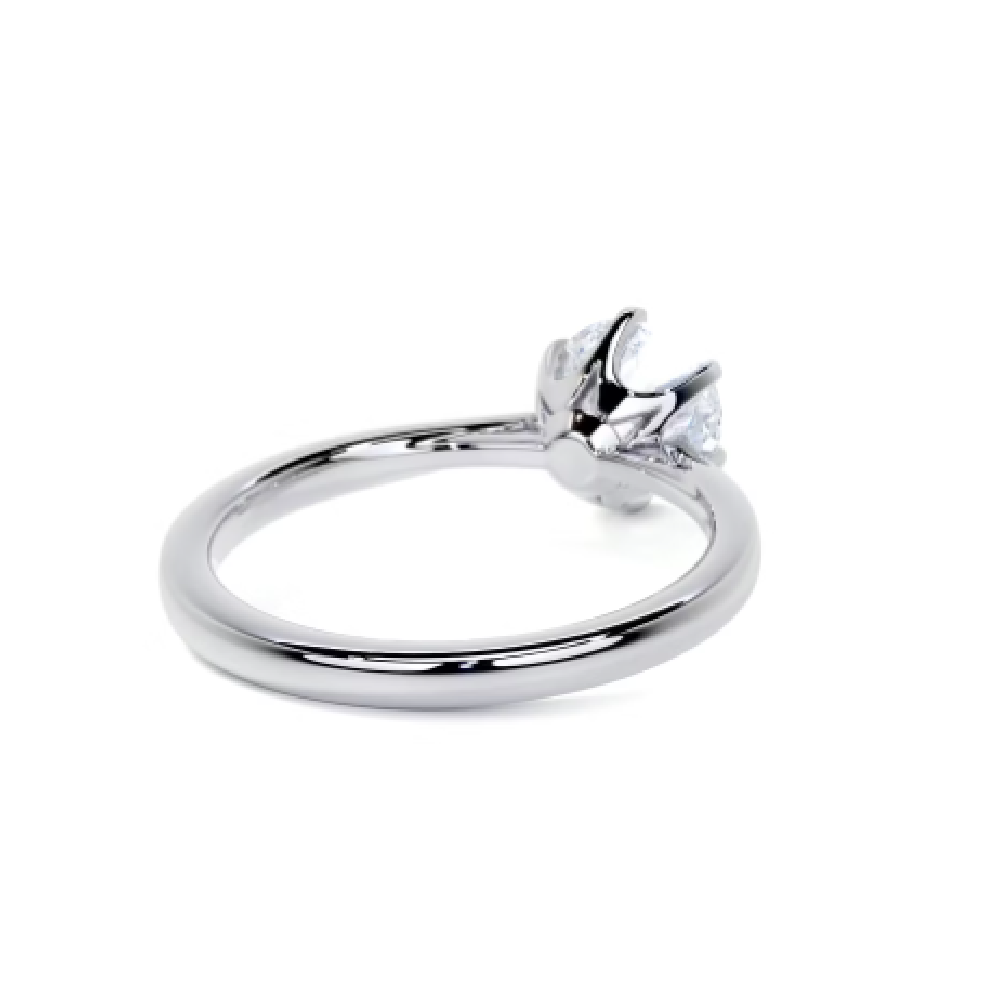 Beaumount Plain Prong Round CVD Diamond Ring