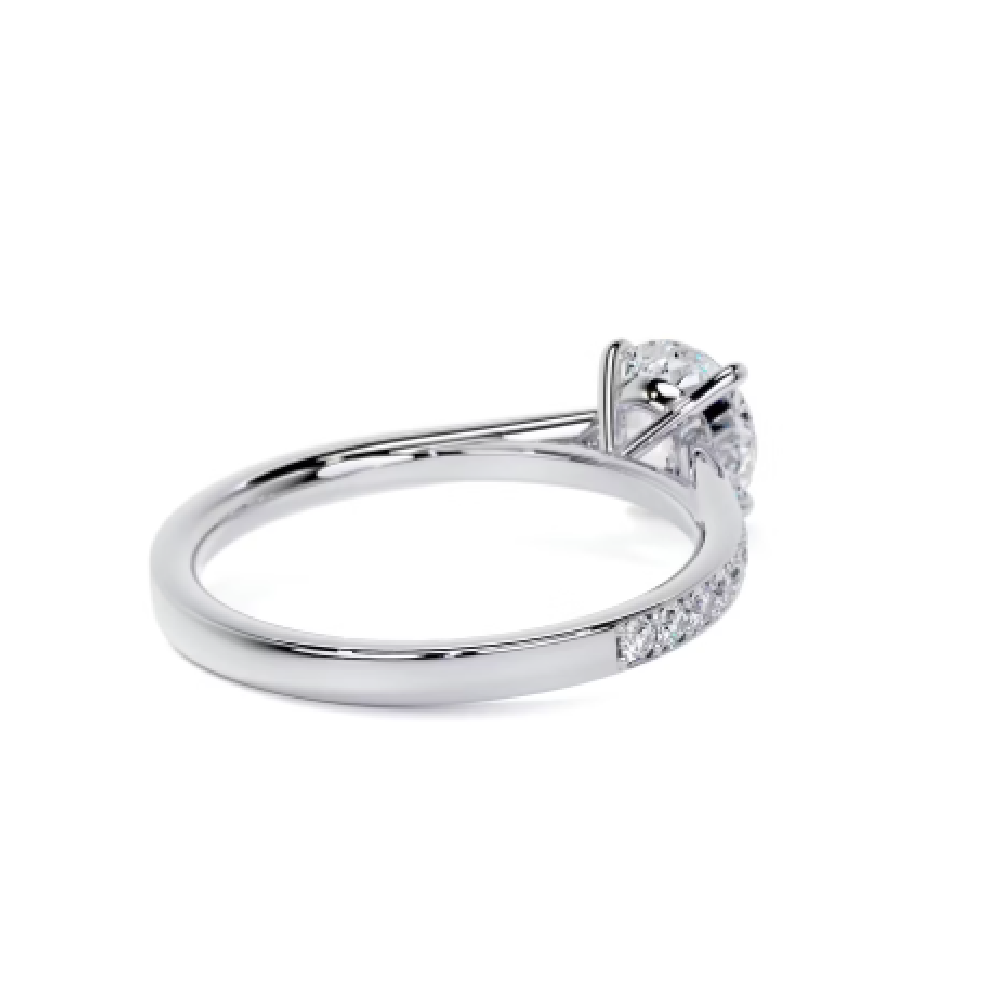 Crawford Pave Prong Round CVD Diamond Ring