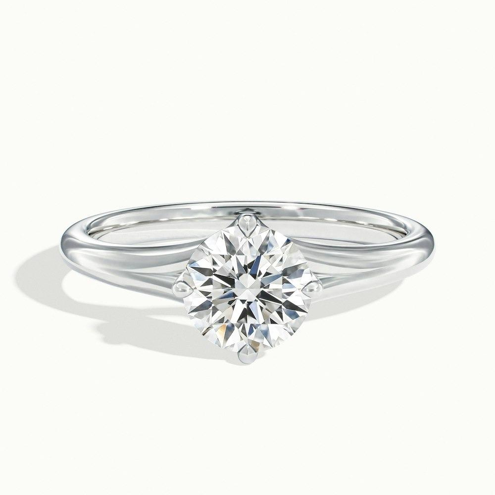 Lamour Plain Prong Round CVD Diamond Ring