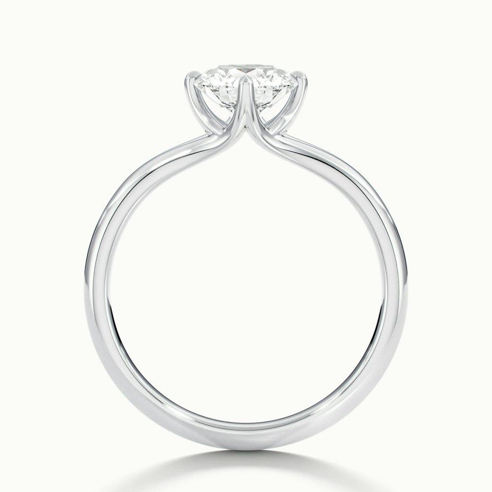 Lamour Plain Prong Round CVD Diamond Ring