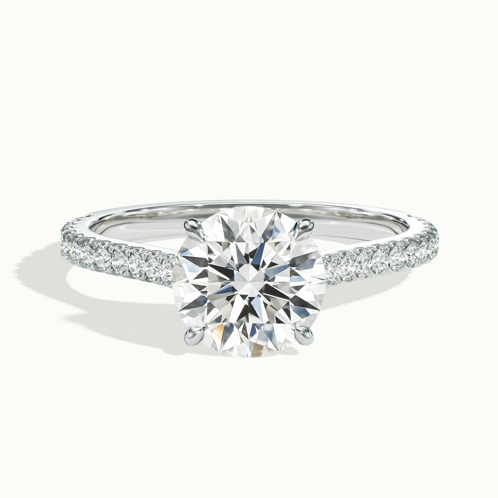 Bardot Scallop Prong Round CVD Diamond Ring