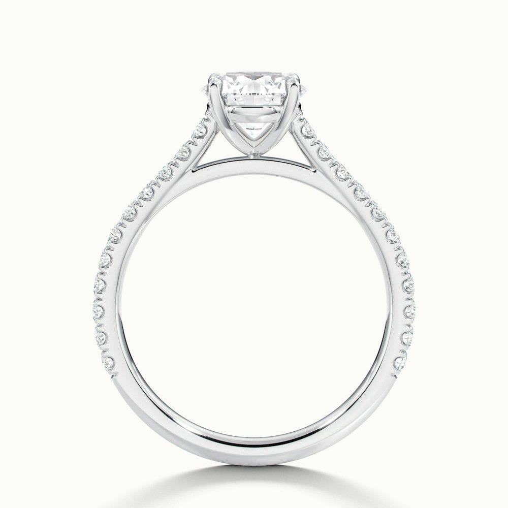 Bardot Scallop Prong Round CVD Diamond Ring