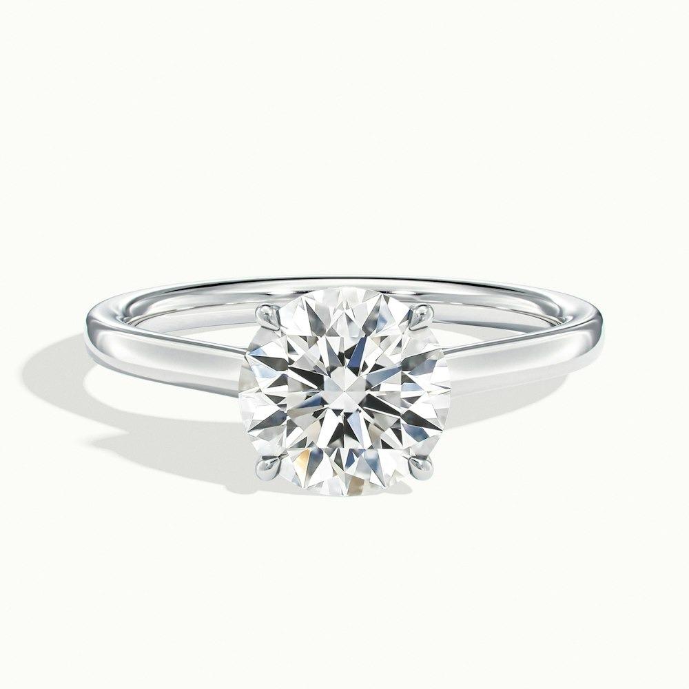 Bardot Plain Prong Round CVD Diamond Ring