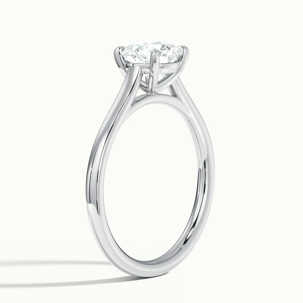 Bardot Plain Prong Round CVD Diamond Ring