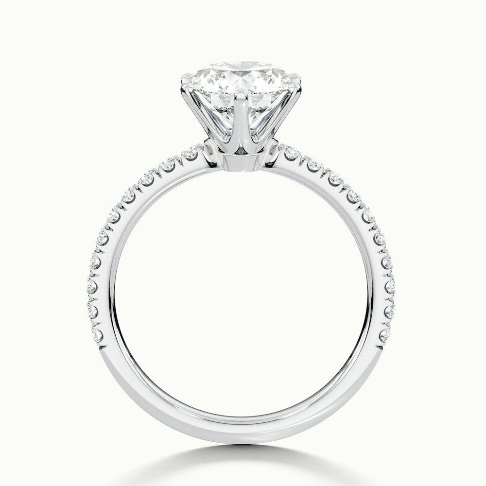 Fontaine Scallop Prong Round CVD Diamond Ring