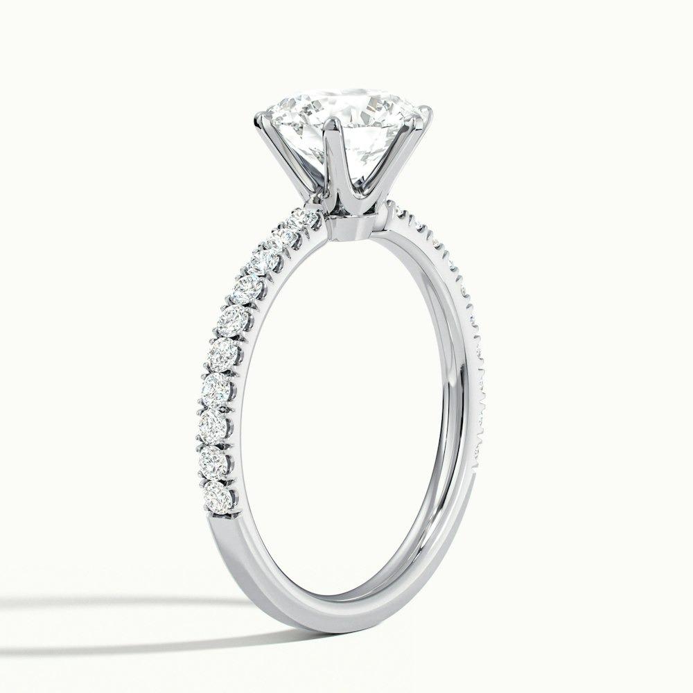 Fontaine Scallop Prong Round CVD Diamond Ring