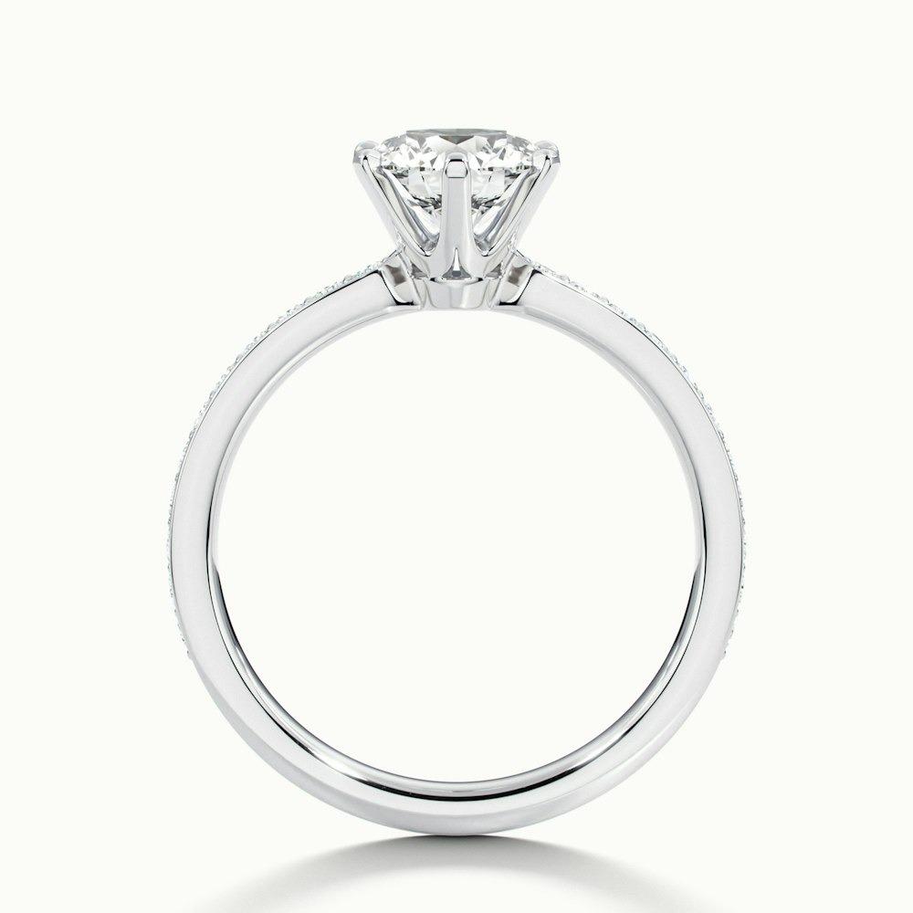 Fontaine Pave Prong Round CVD Diamond Ring