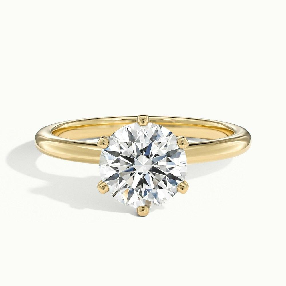 Fontaine Plain Prong Round CVD Diamond Ring