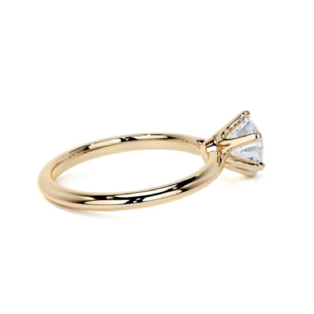 Fontaine Plain Prong Round CVD Diamond Ring