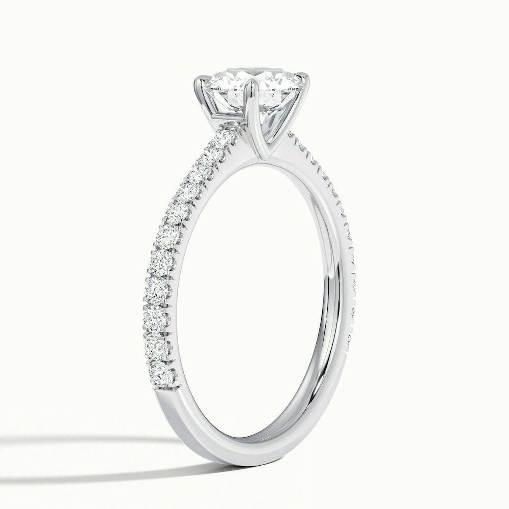 Harlow Scallop Prong Round CVD Diamond Ring