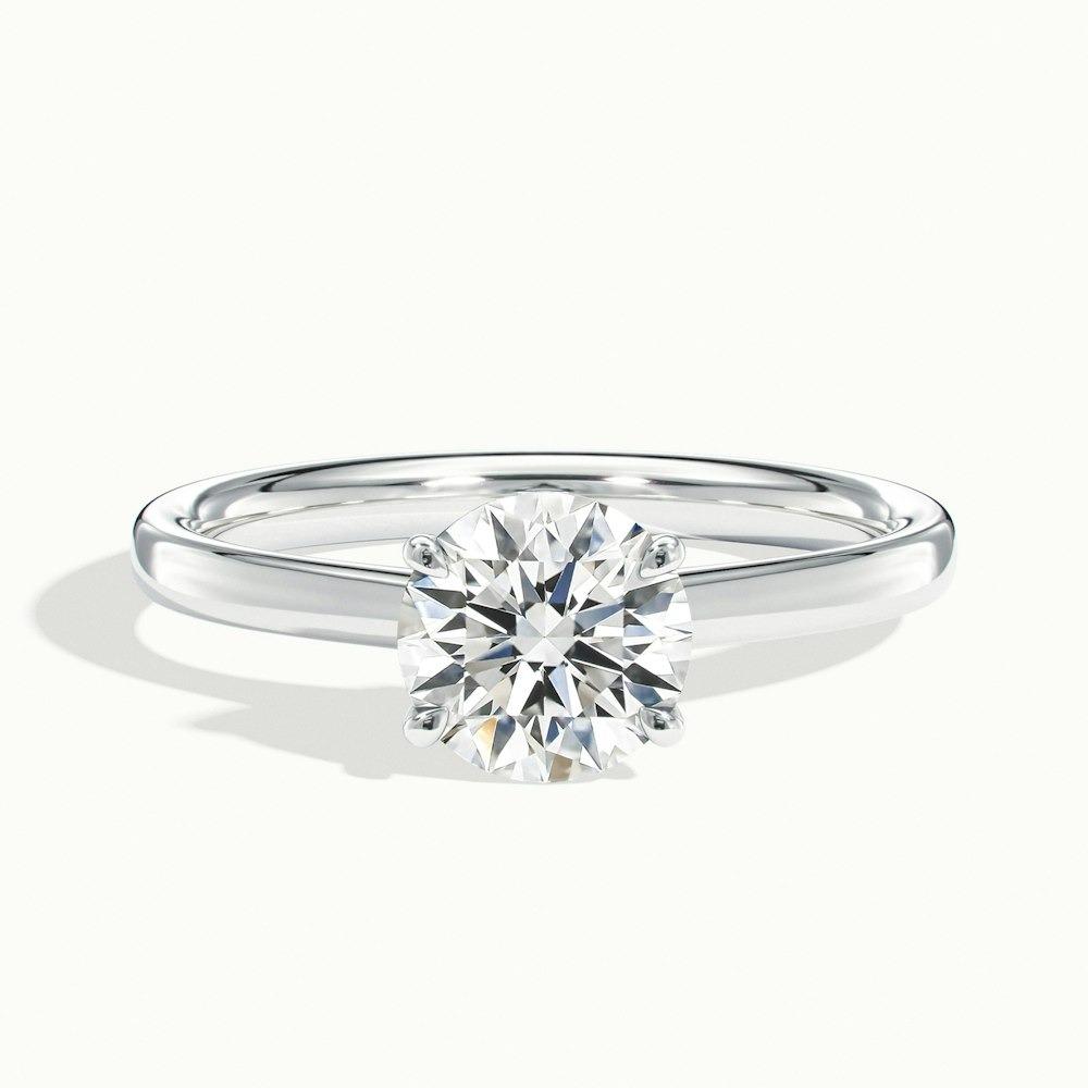 Harlow Plain Prong Round CVD Diamond Ring