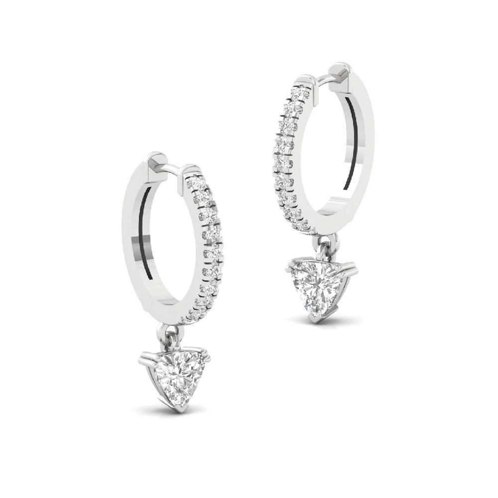 0.475 ct. Trillion & Round Cut CVD Diamond Earrings