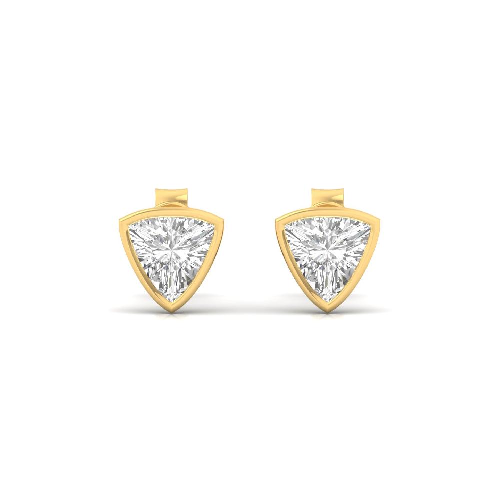 0.475ct Trillion Brilliance CVD Diamond Solitaire Earrings