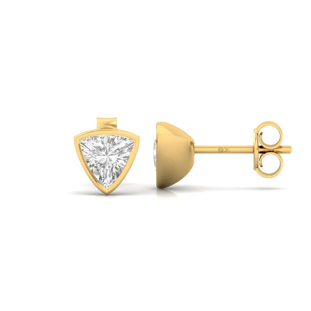 0.475ct Trillion Brilliance CVD Diamond Solitaire Earrings