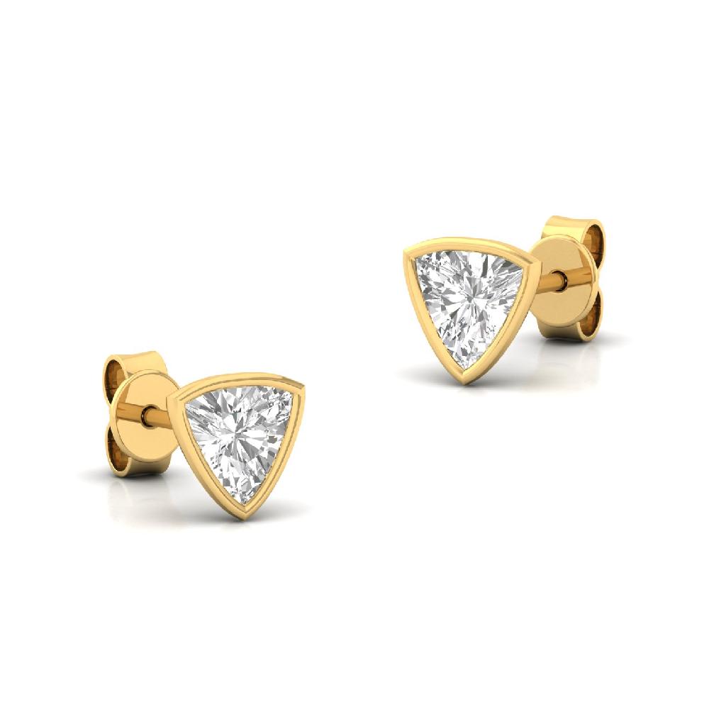 0.475ct Trillion Brilliance CVD Diamond Solitaire Earrings