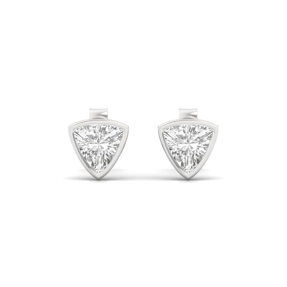 0.475ct Trillion Brilliance CVD lab grown Diamond Solitaire Earrings 
