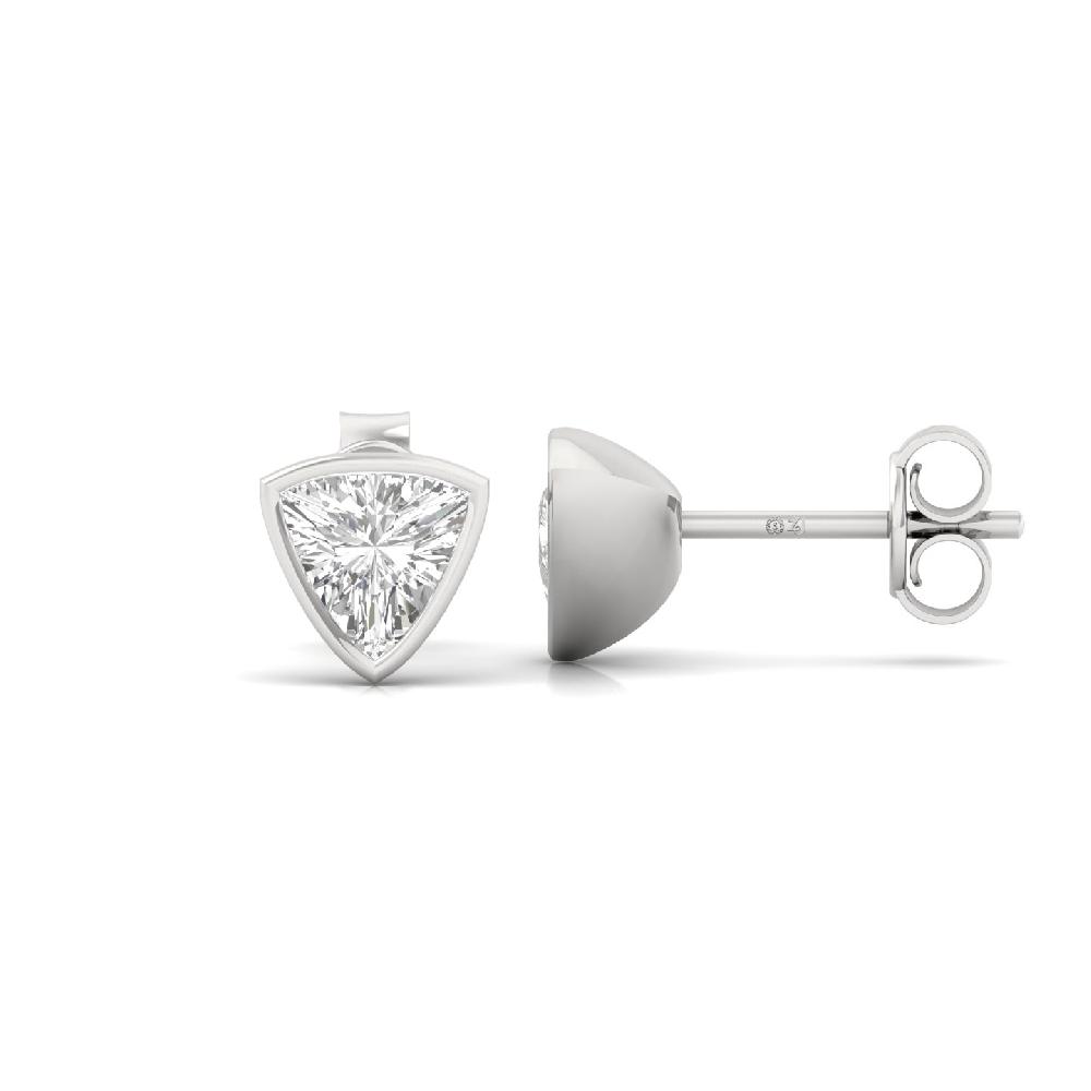 0.475ct Trillion Brilliance CVD lab grown Diamond Solitaire Earrings 