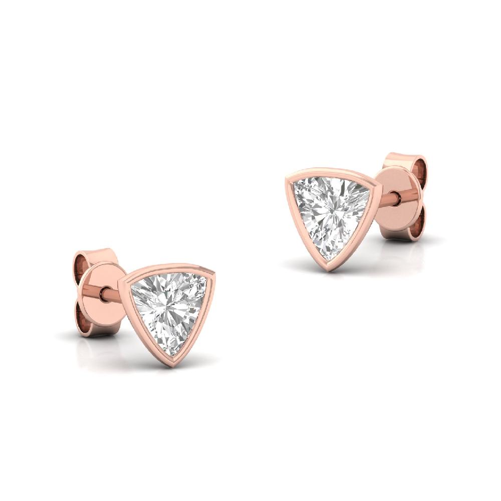 0.475ct Trillion Brilliance CVD lab grown Diamond Solitaire Earrings 