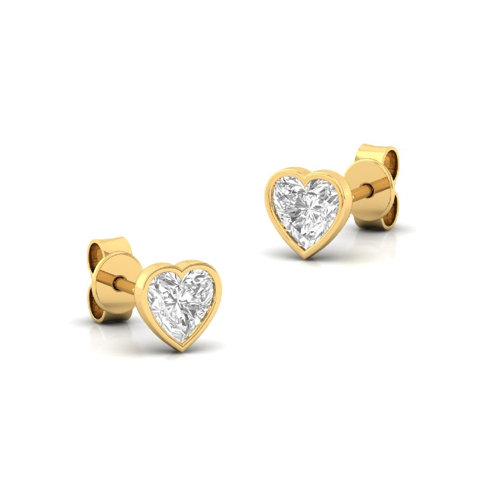 0.44ct Heart Radiance CVD Diamond Solitaire Earrings