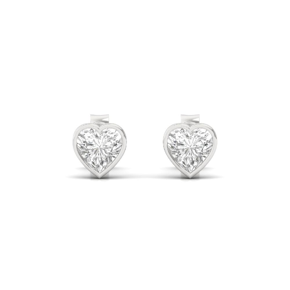 0.44ct Heart Radiance CVD Diamond Solitaire Earrings