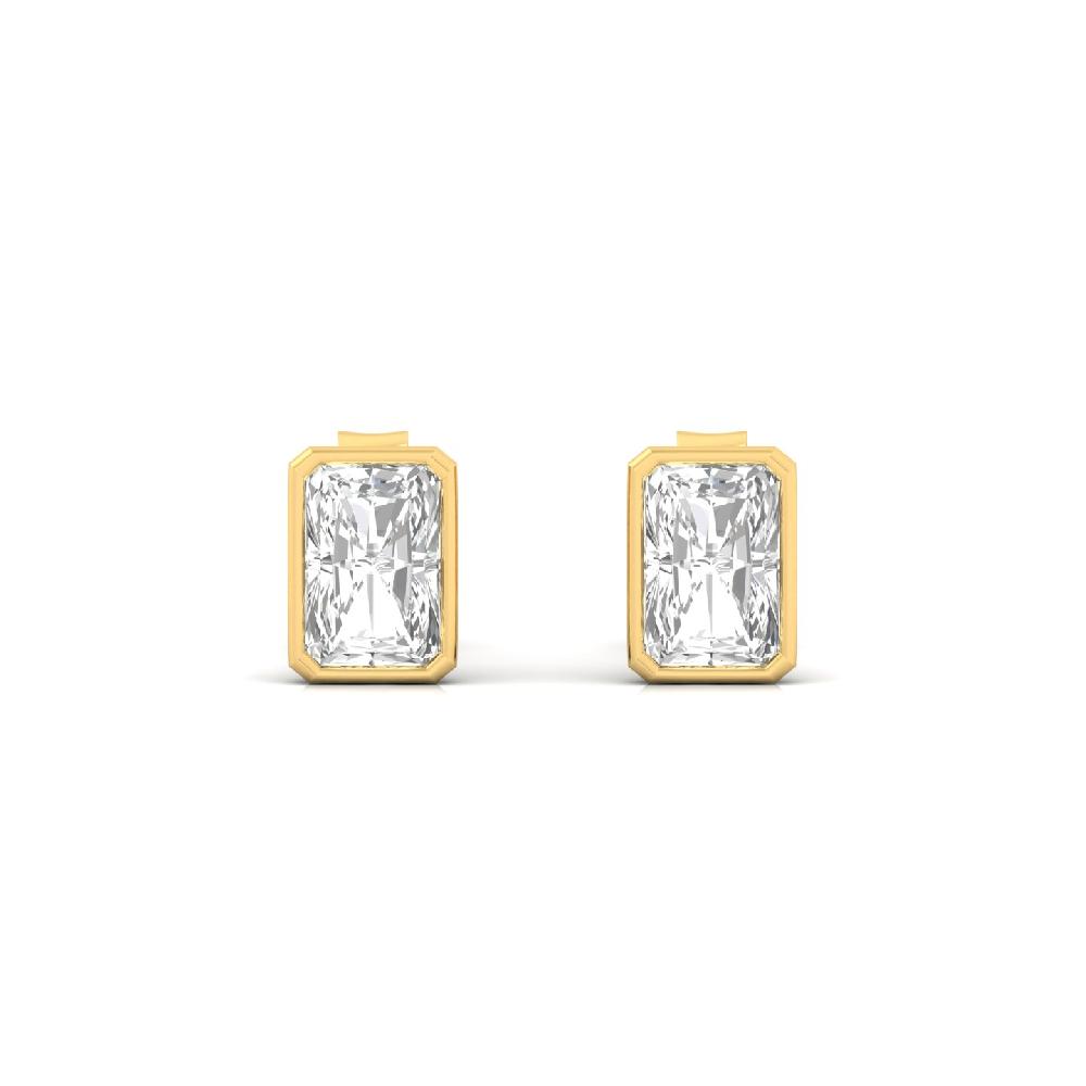 Radiant Elegance 0.66ct CVD Diamond Blaze Solitaire Earrings