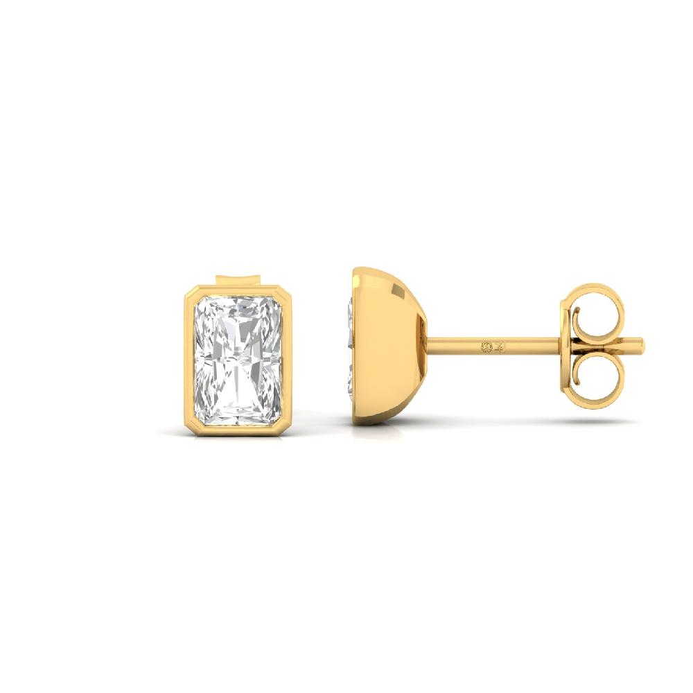 Radiant Elegance 0.66ct CVD Diamond Blaze Solitaire Earrings