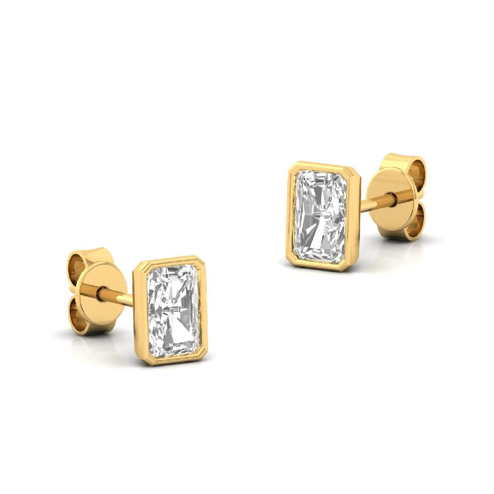 Radiant Elegance 0.66ct CVD Diamond Blaze Solitaire Earrings