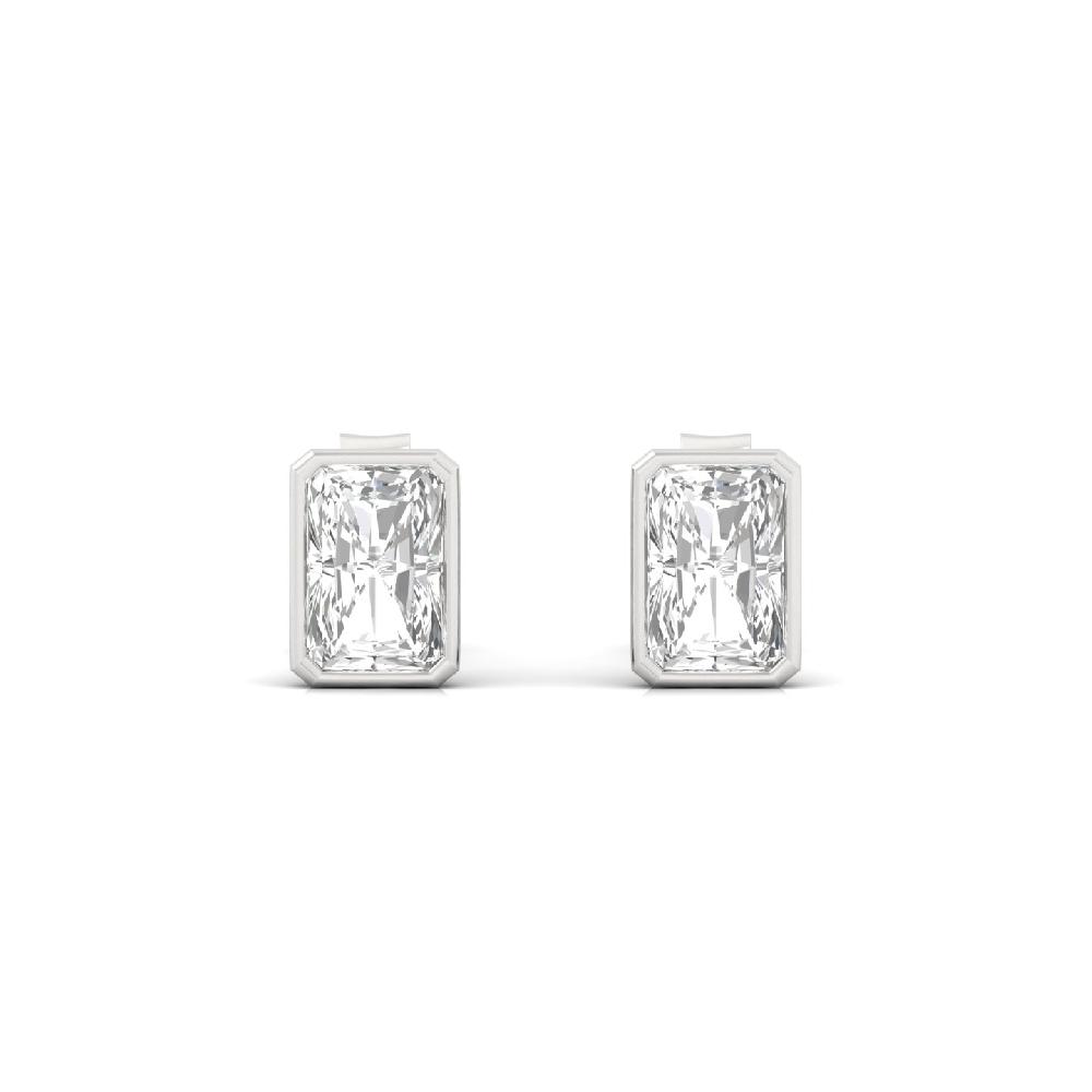 Radiant Elegance 0.66ct CVD Diamond Blaze Solitaire Earrings