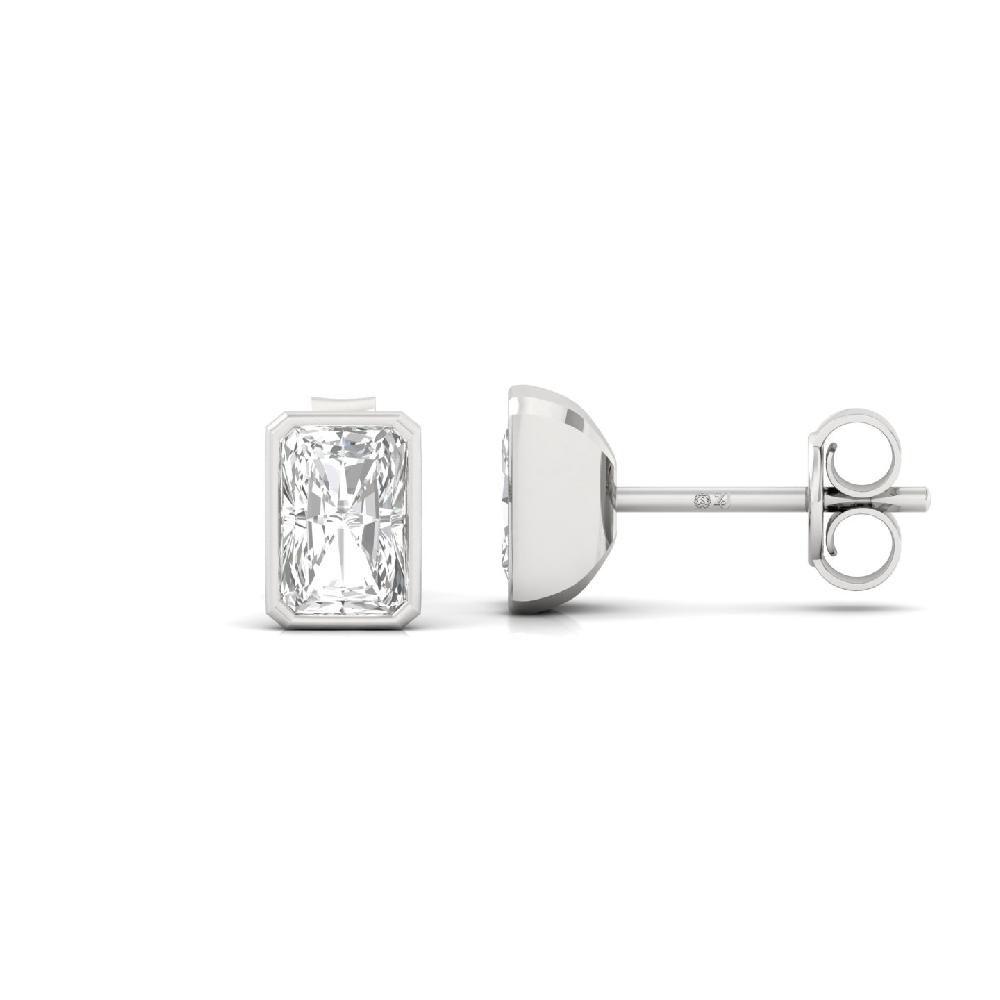 Radiant Elegance 0.66ct CVD Diamond Blaze Solitaire Earrings