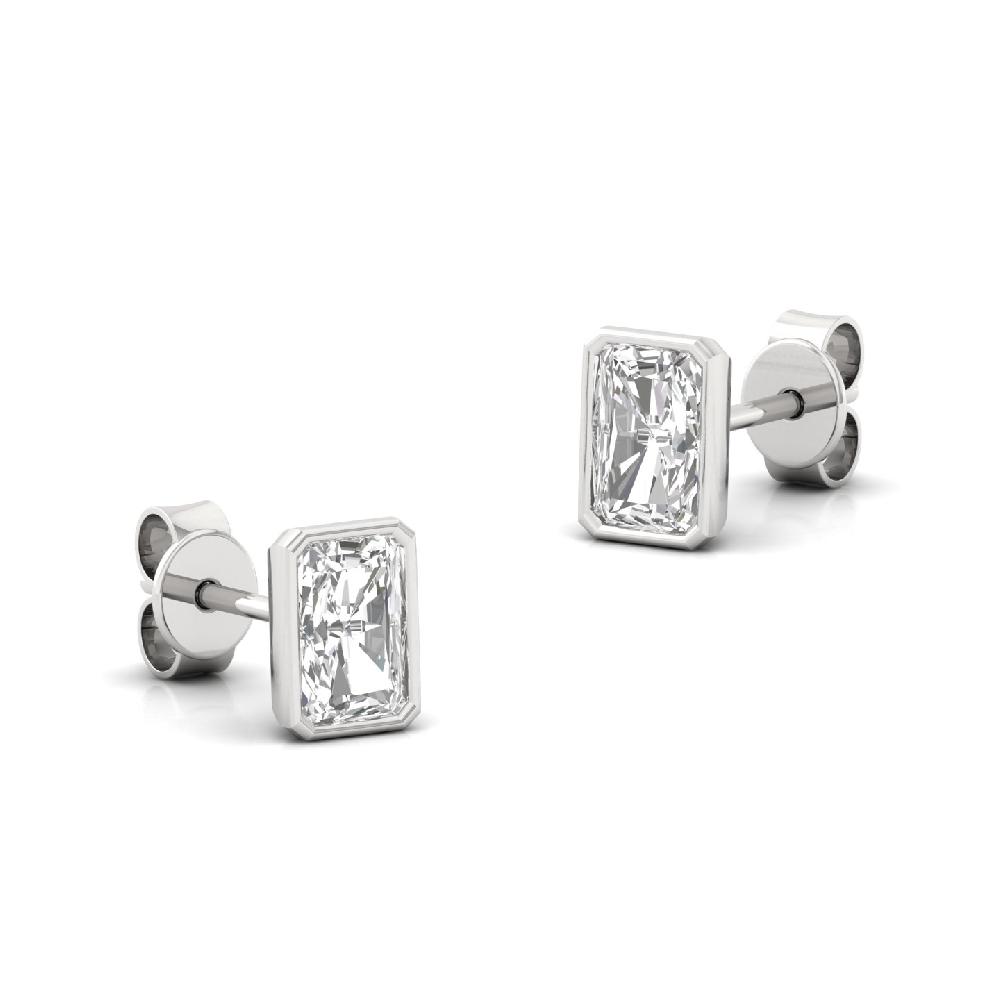Radiant Elegance 0.66ct CVD Diamond Blaze Solitaire Earrings
