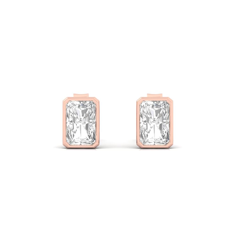 Radiant Elegance 0.66ct CVD Diamond Blaze Solitaire Earrings