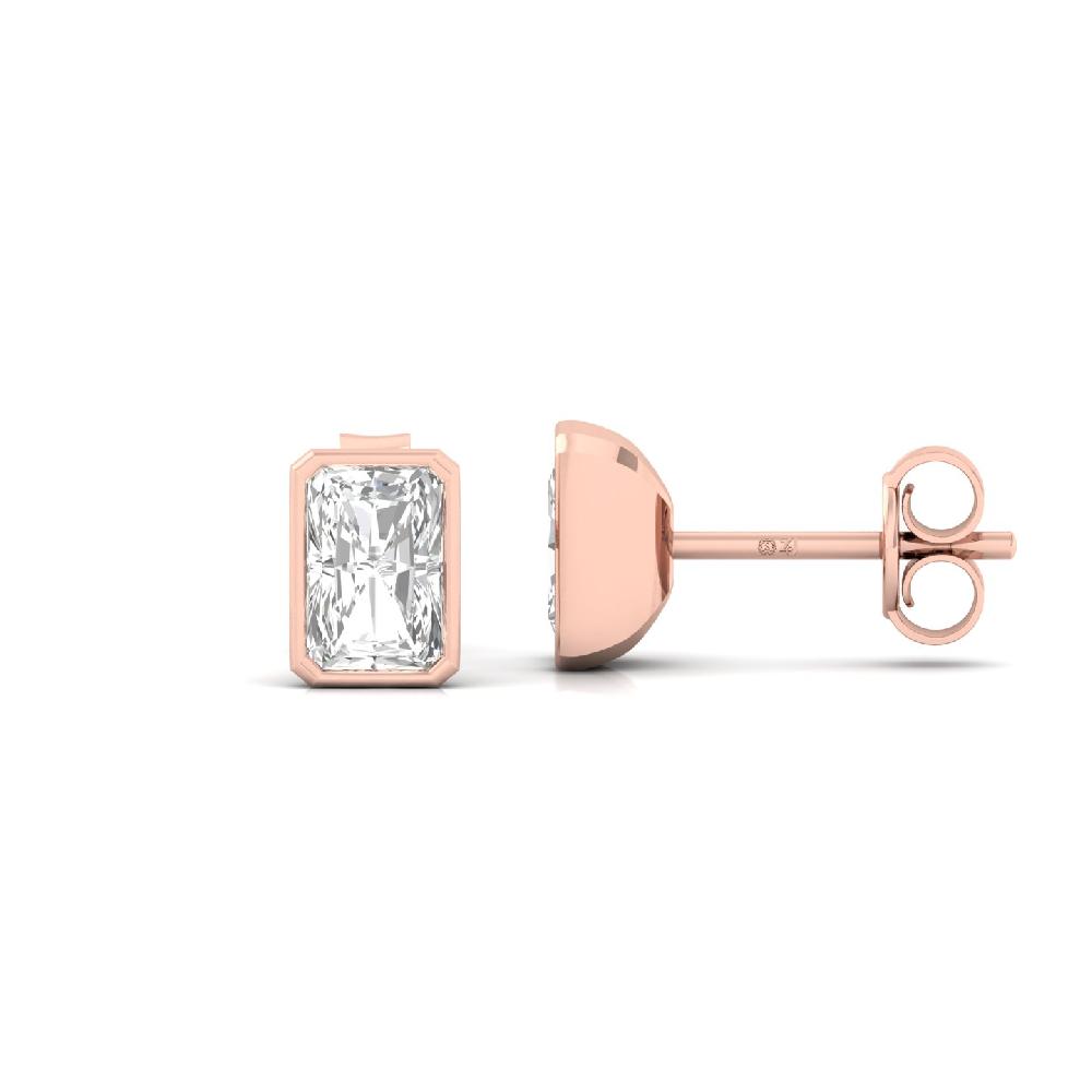 Radiant Elegance 0.66ct CVD Diamond Blaze Solitaire Earrings