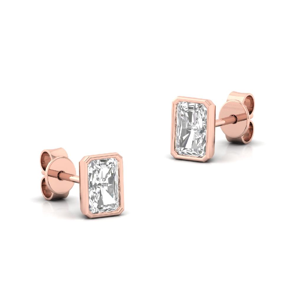Radiant Elegance 0.66ct CVD Diamond Blaze Solitaire Earrings