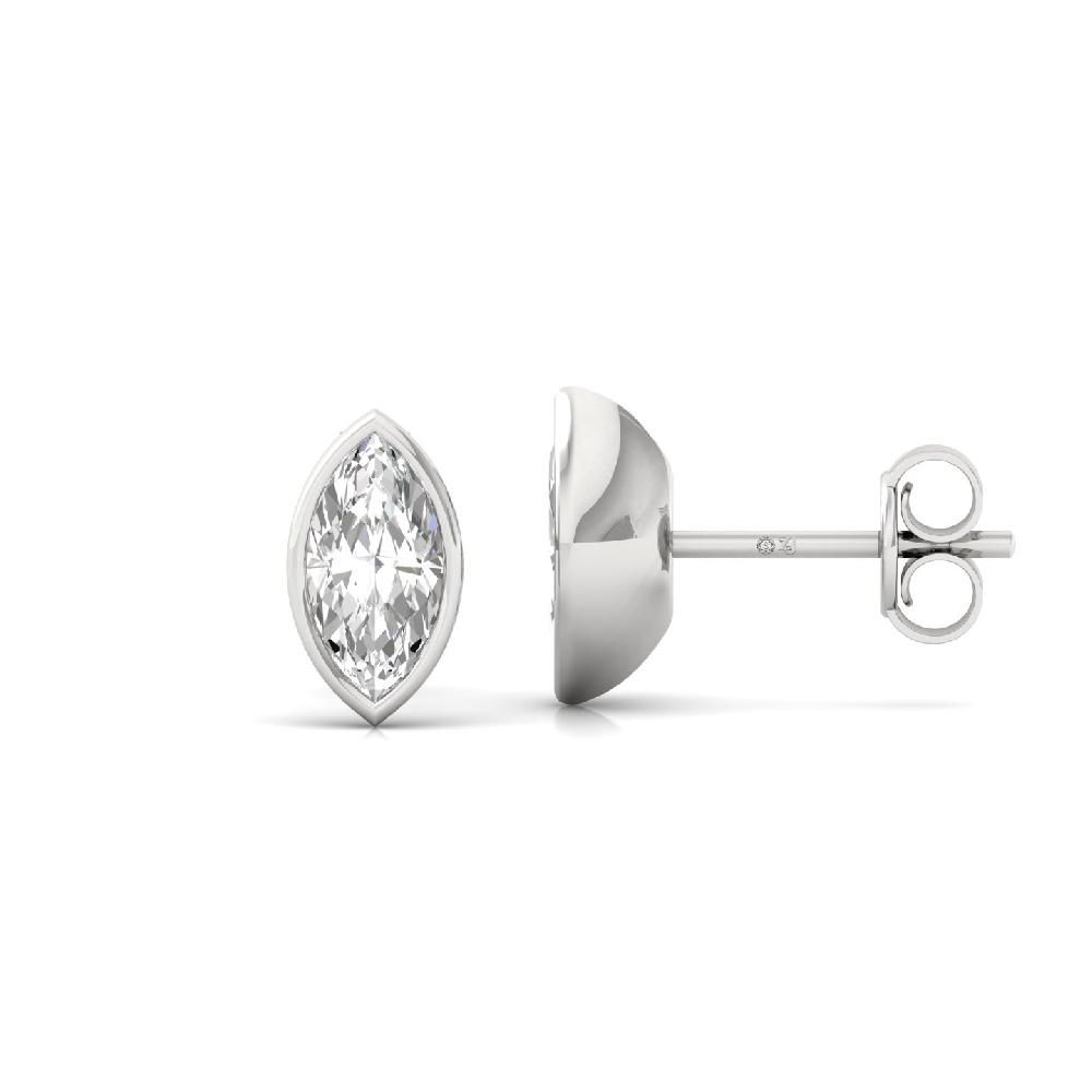 Elegant Marquise 0.415ct CVD Diamond Solitaire Blaze Solitaire Earrings