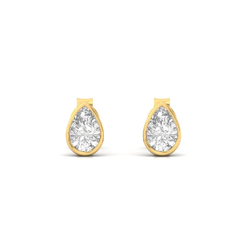 Exquisite Pear 0.355ct CVD Diamond Blaze Solitaire Earrings
