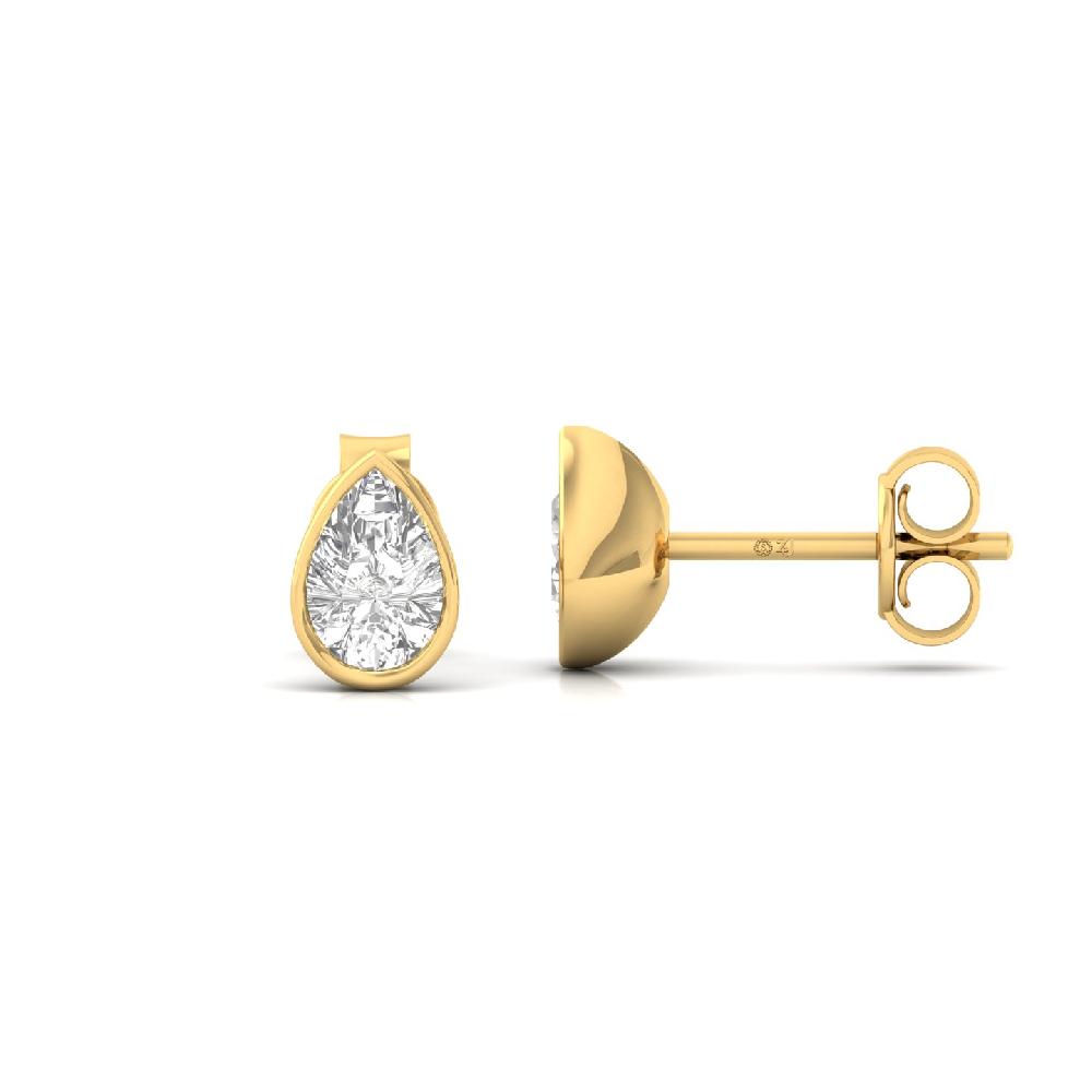 Exquisite Pear 0.355ct CVD Diamond Blaze Solitaire Earrings
